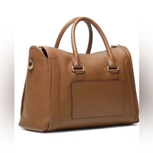 Michael Kors Carine Satchel Bag Camel Brown Leather with Strap and Dust Bag EUC - Picture 2 of 16